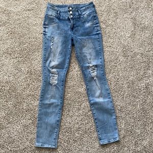 Refuge distressed skinny jeans